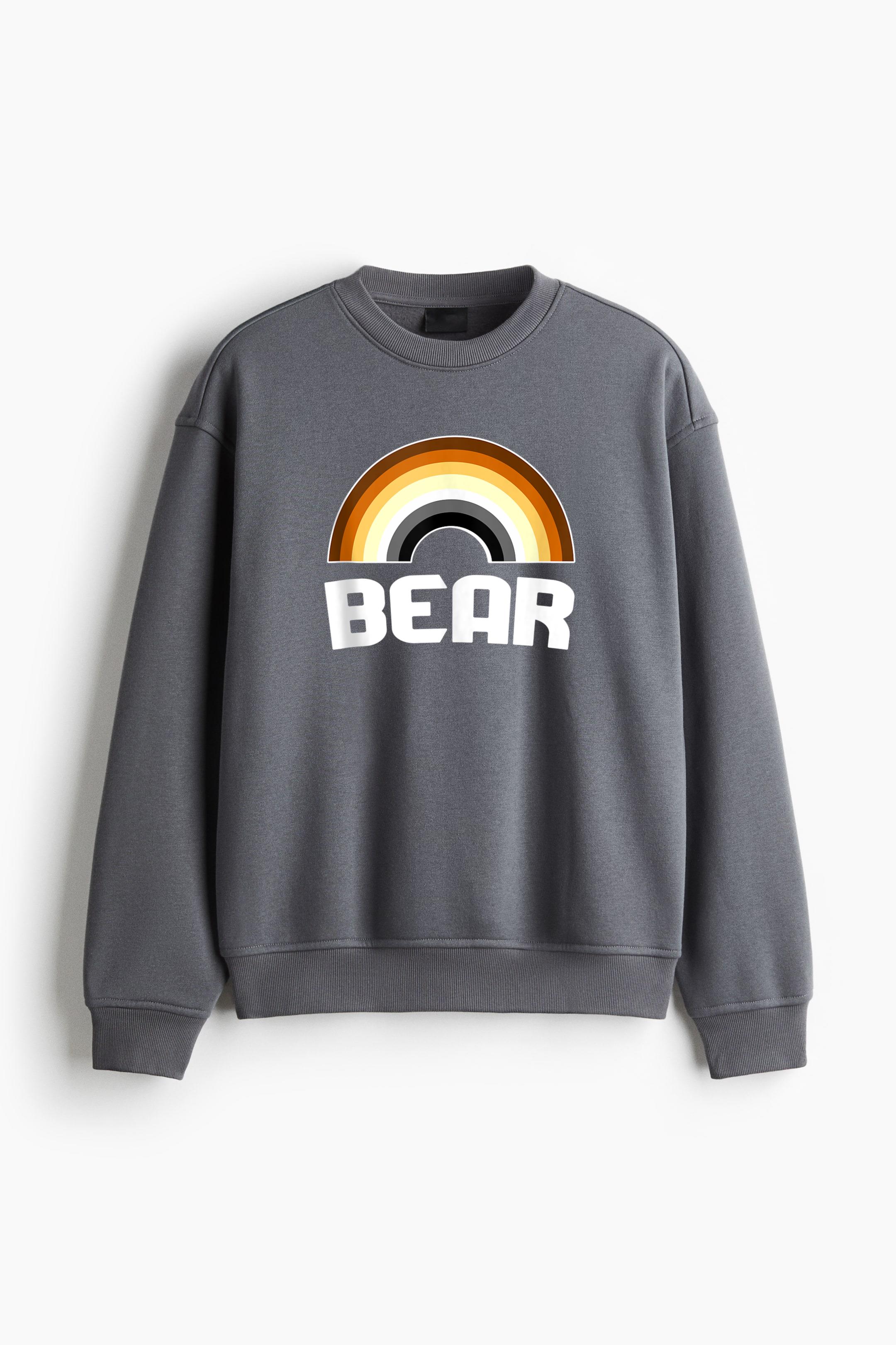 Bear Rainbow Gay Bear LGBT Regular Fit Printed Sweatshirt 