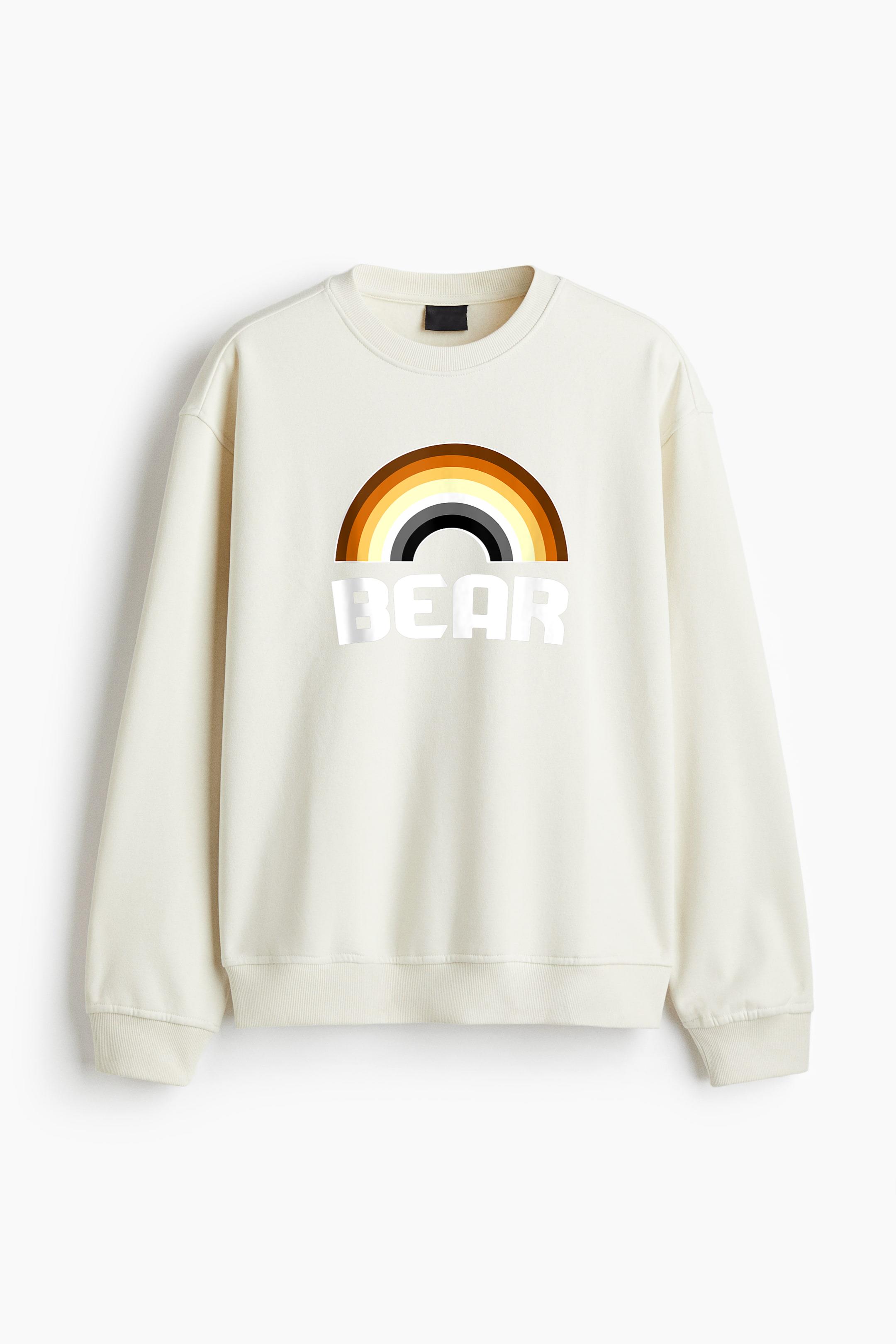 Bear Rainbow Gay Bear LGBT Regular Fit Printed Sweatshirt - Image 3