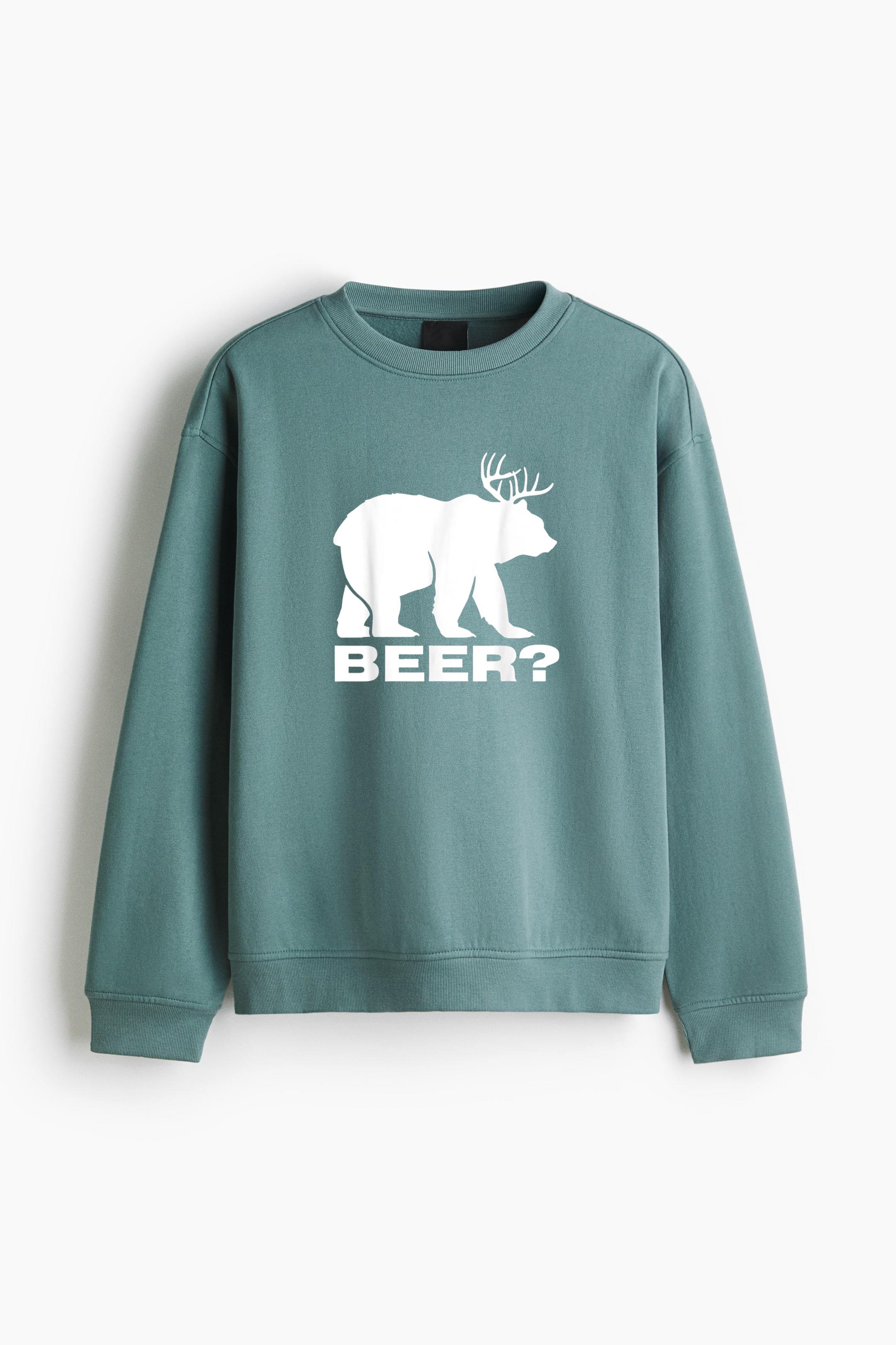 Beer Bear Deer Regular Fit Printed Sweatshirt - Image 4