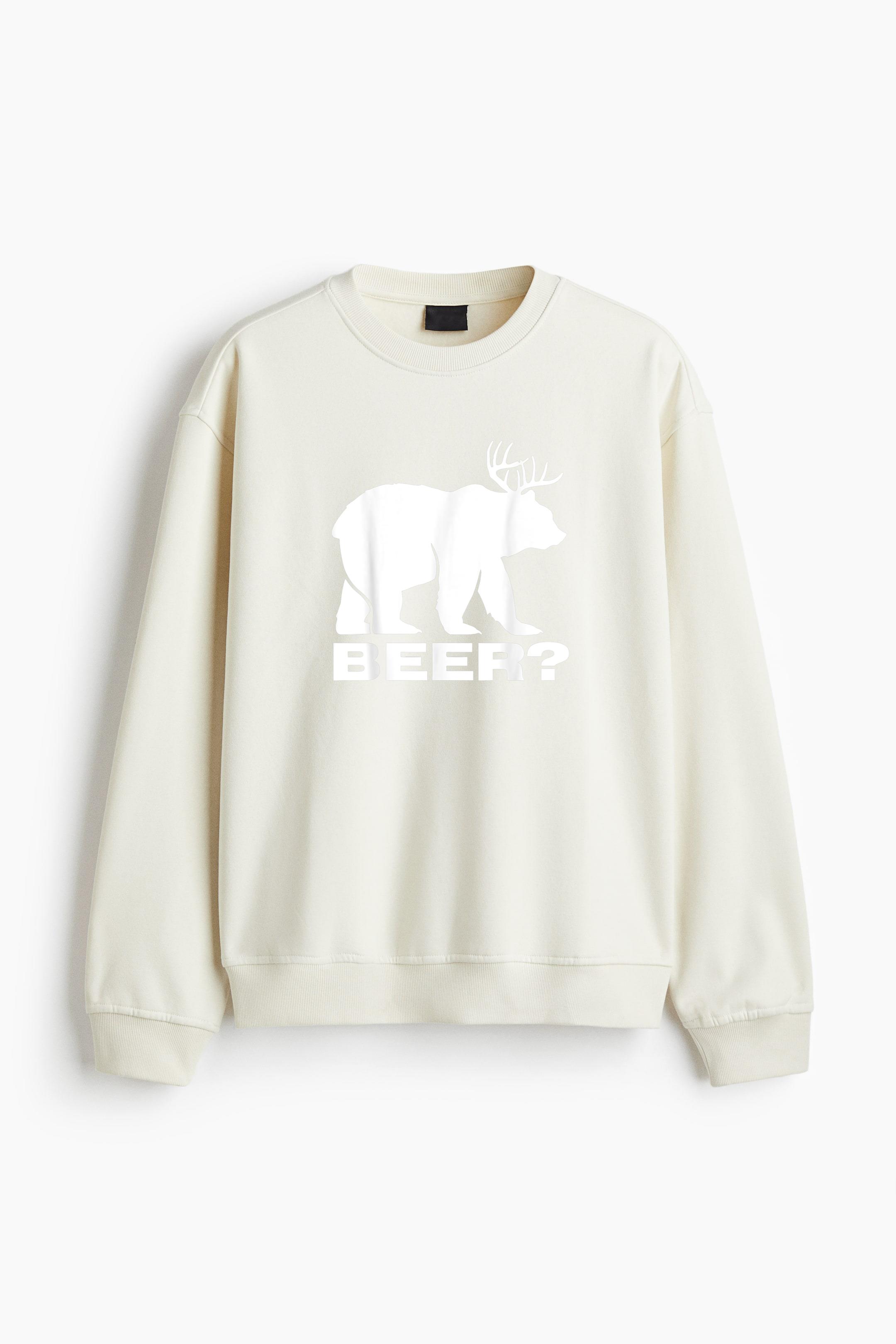 Beer Bear Deer Regular Fit Printed Sweatshirt - Image 3