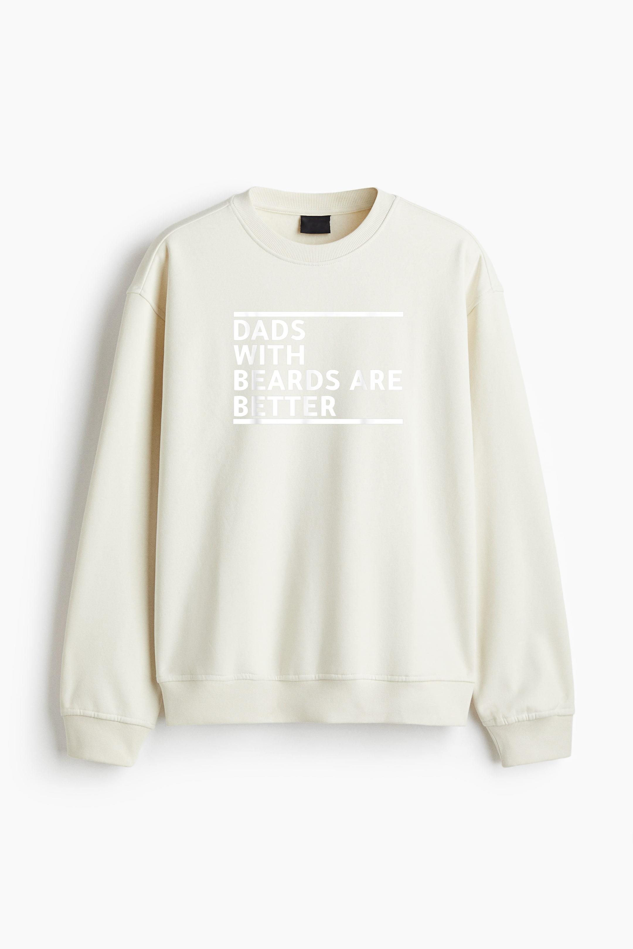 Dads With Beards Are Better Regular Fit Printed Sweatshirt - Image 3