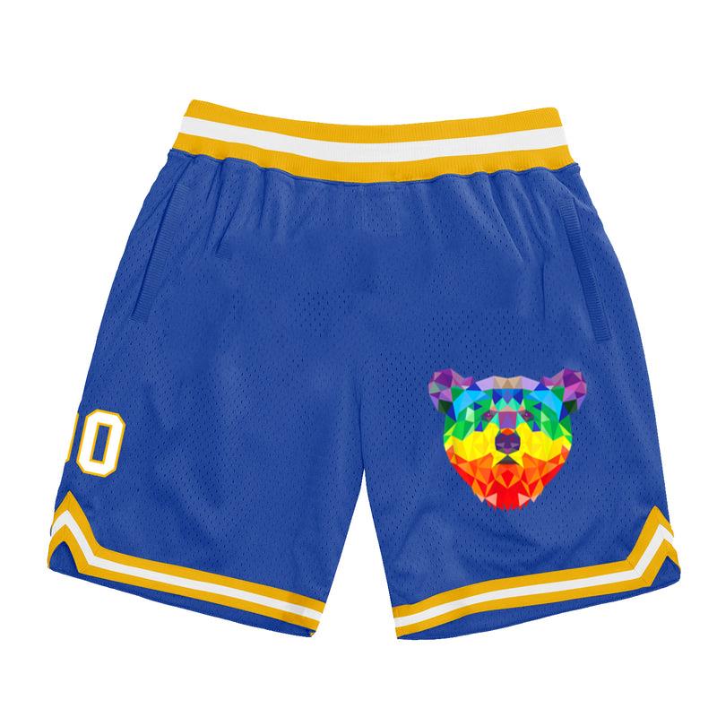 Geometric Bear  Rainbow Flag Classic Basketball Shorts 
