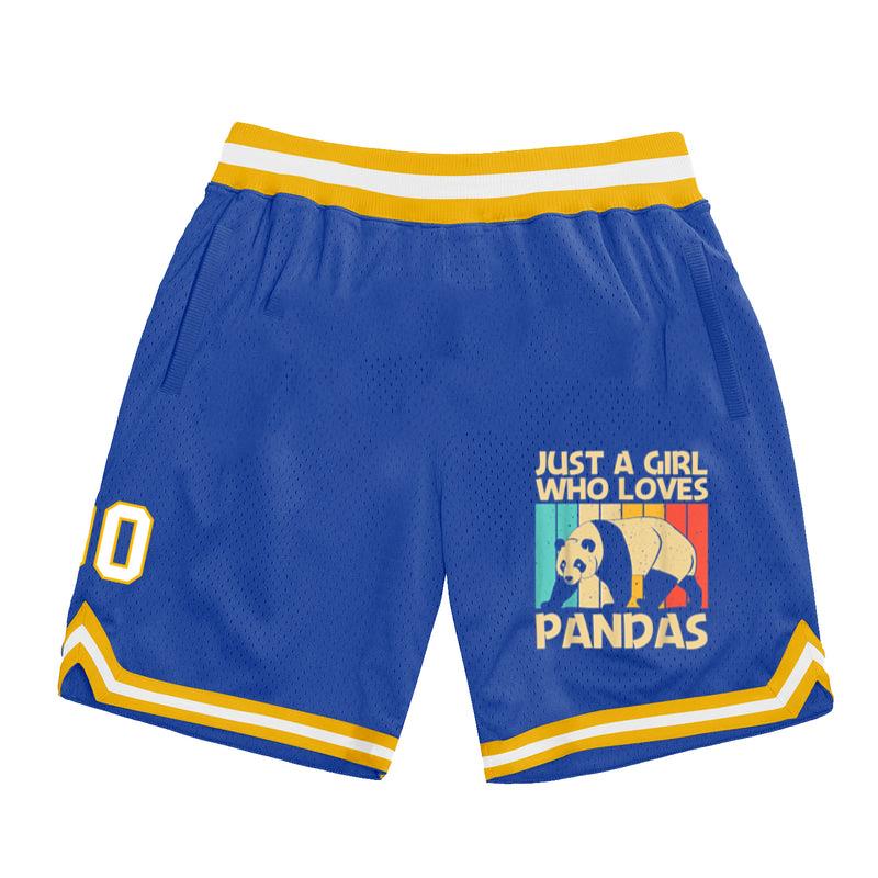 Girls Love Panda Bear Classic Basketball Shorts 