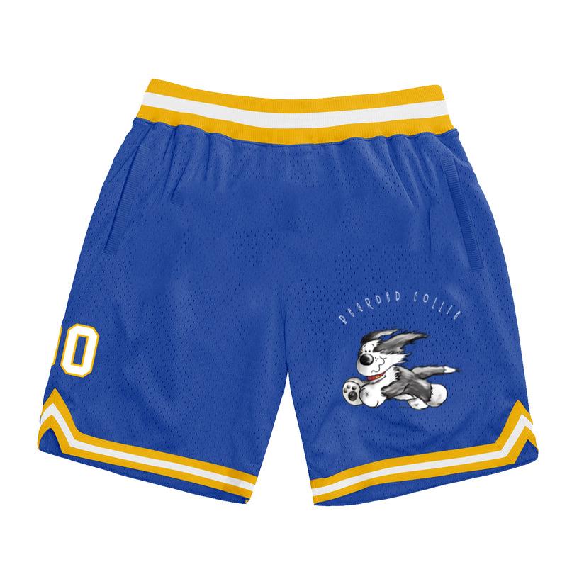 Happy Bearded Collie Dog Classic Basketball Shorts 