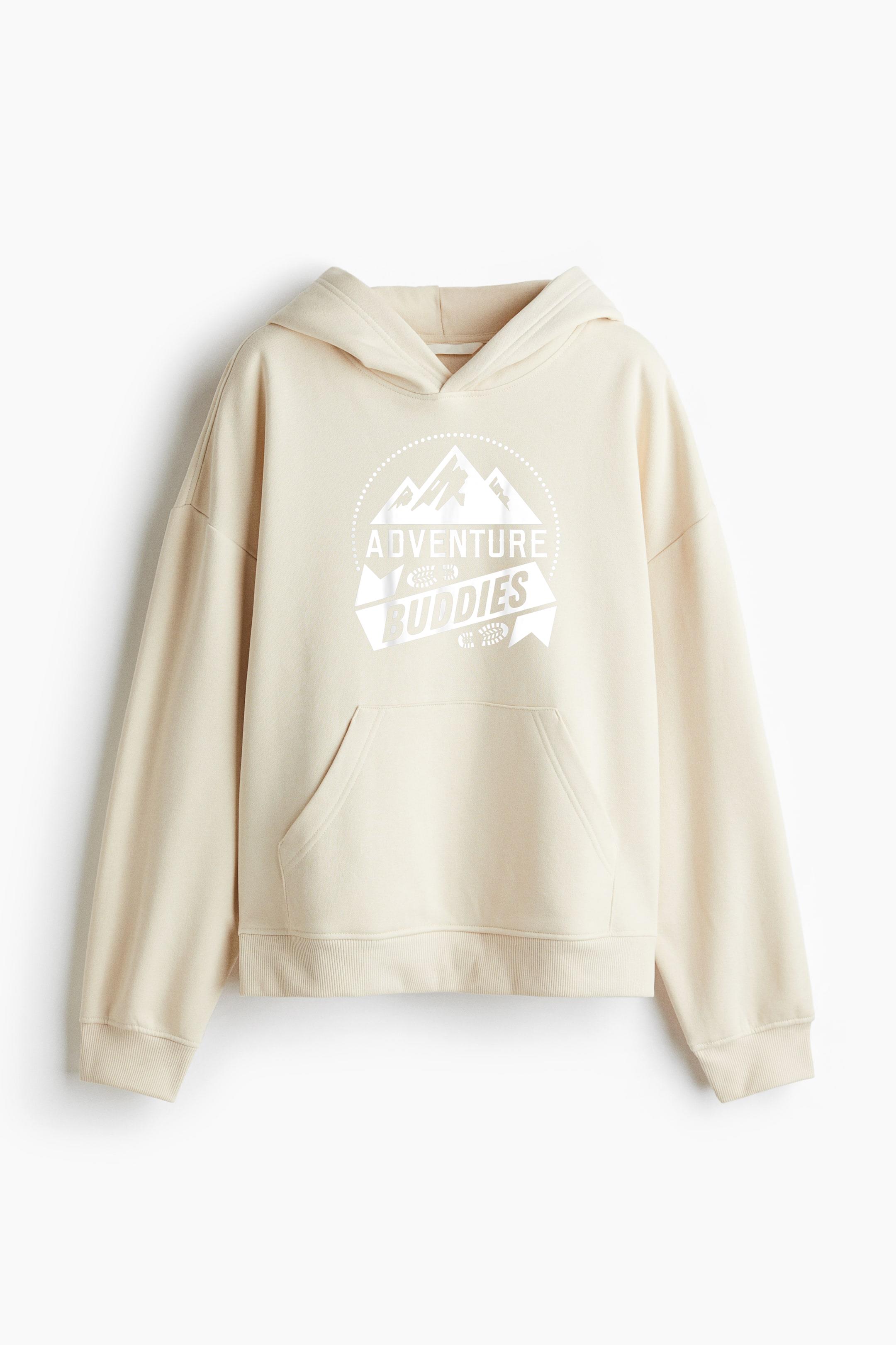 Hiking Adventure Buddies Camping Loose-Fit Printed Hoodie