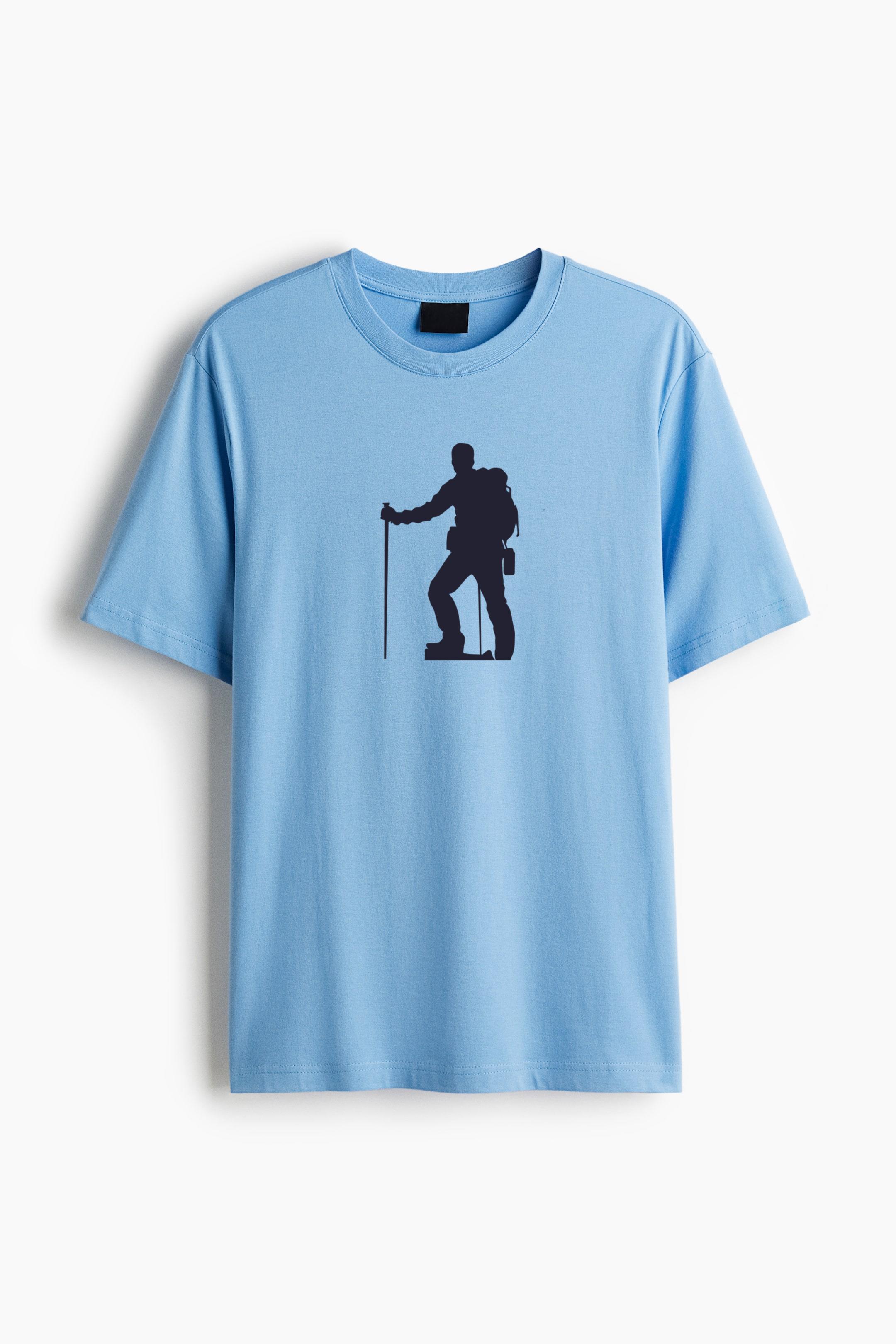 Hiking Man Silhouette Classic Regular Fit T-Shirt