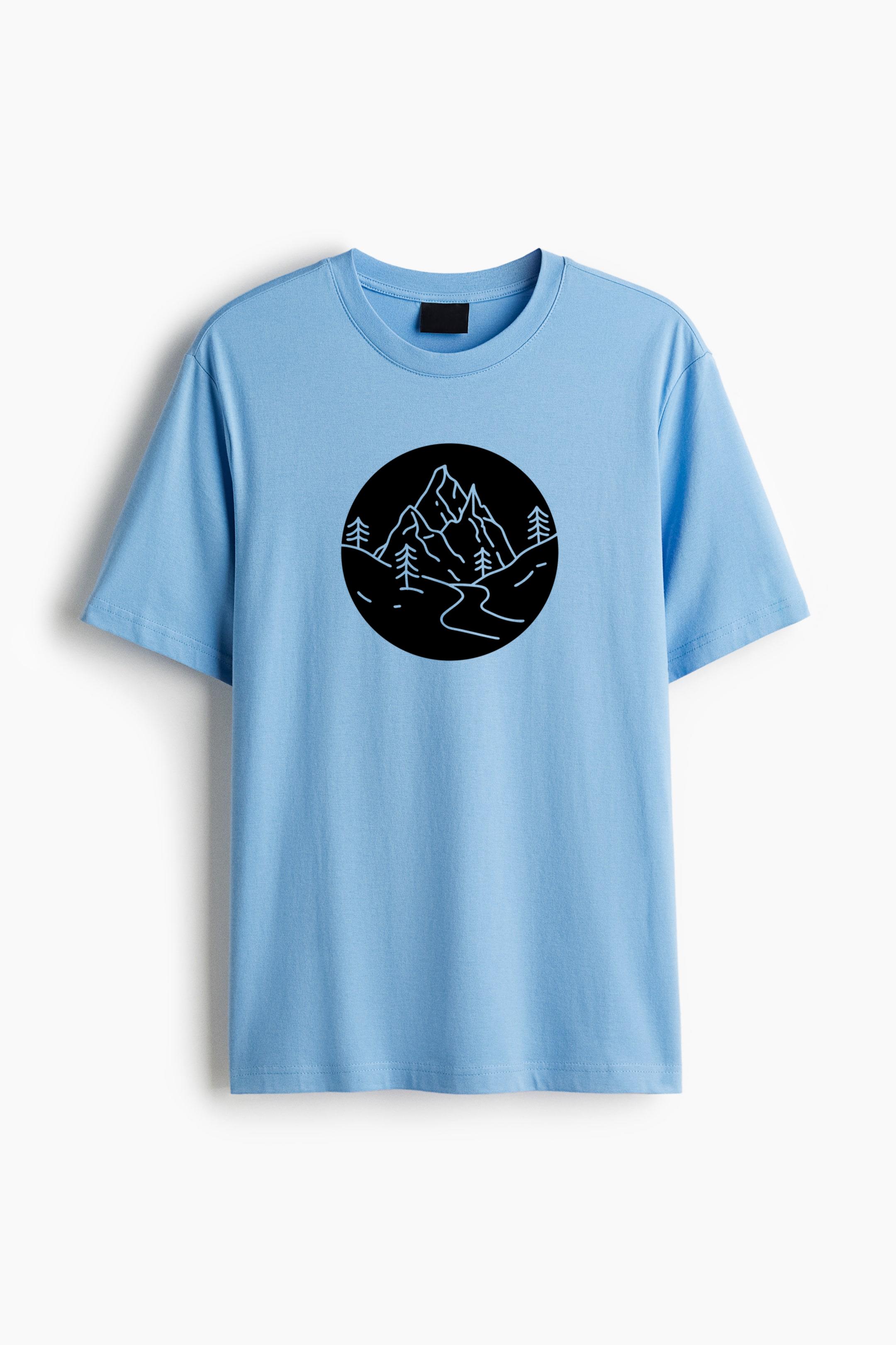 Landscape Cut Out Classic Regular Fit T-Shirt