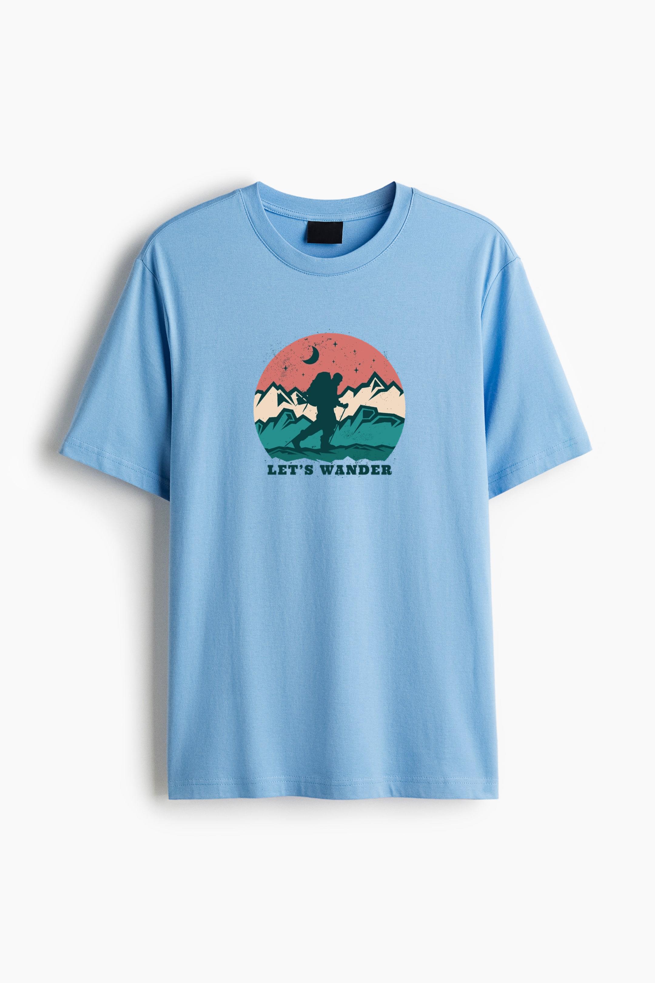 Lets Wander Mountain Badge Classic Regular Fit T-Shirt