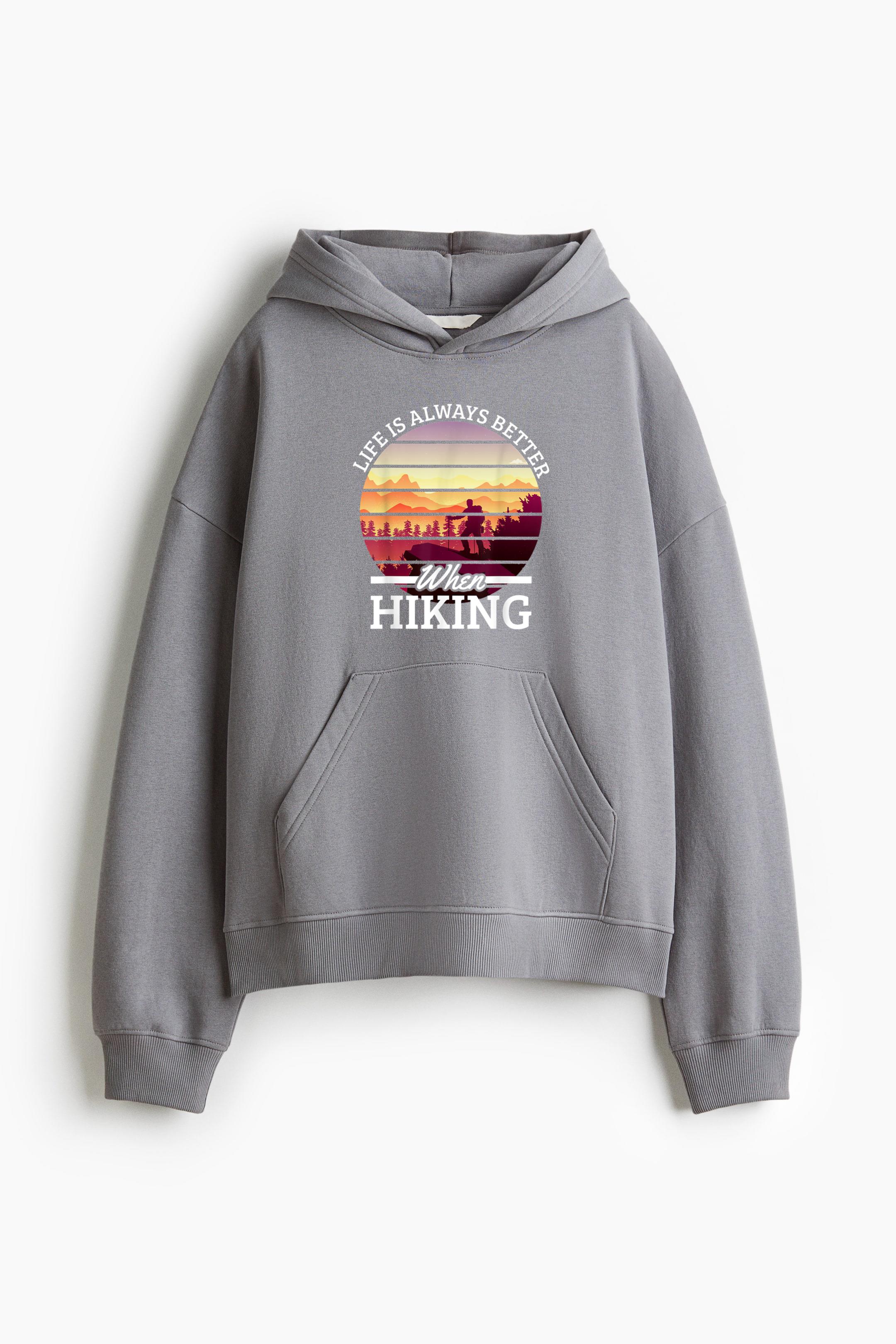 Life Is Always Better Hiking Loose-Fit Printed Hoodie - Image 3
