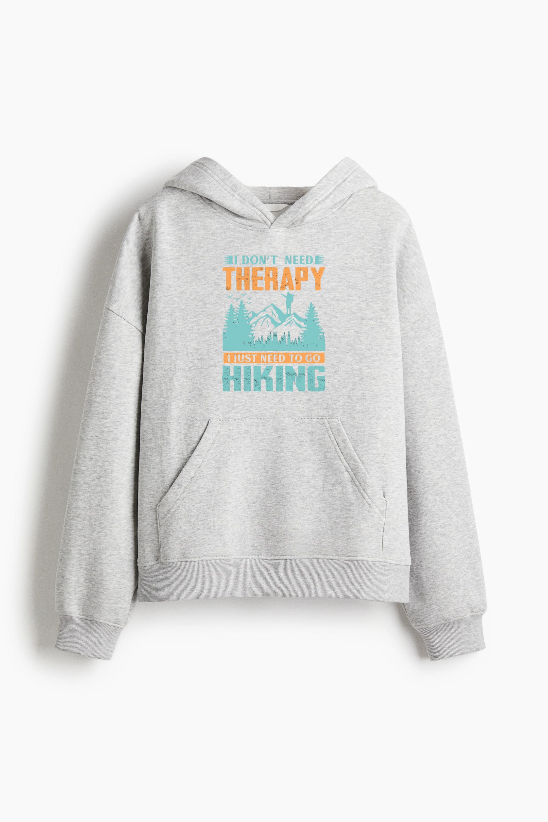Man Hiking Relaxed Artistic Loose-Fit Printed Hoodie - Image 4