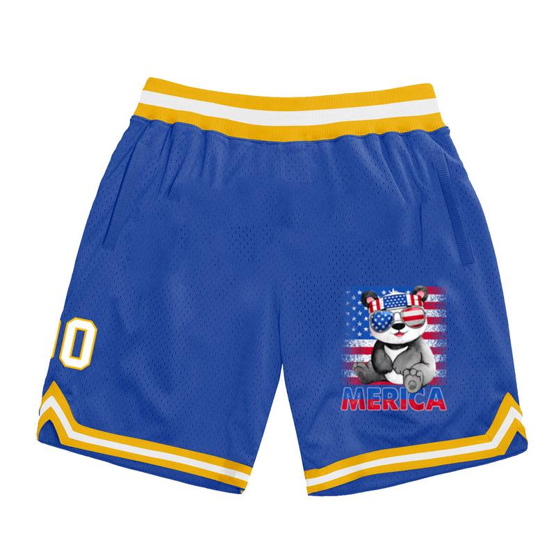 Merica Panda Bear With USA Flag Classic Basketball Shorts 