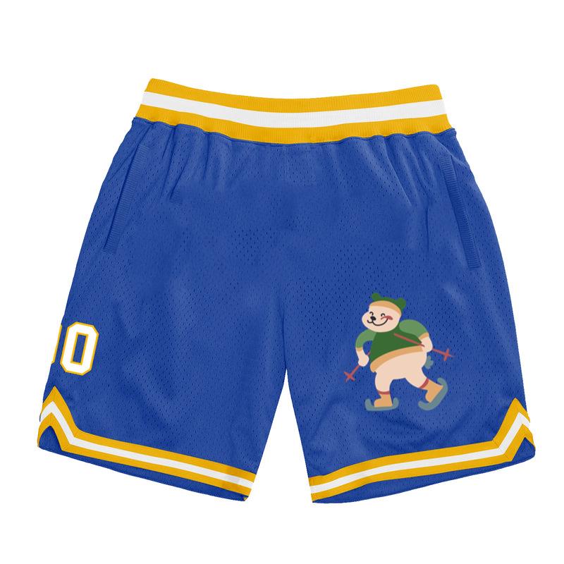 Winter Animal Character Bear Skiing Color Classic Basketball Shorts 