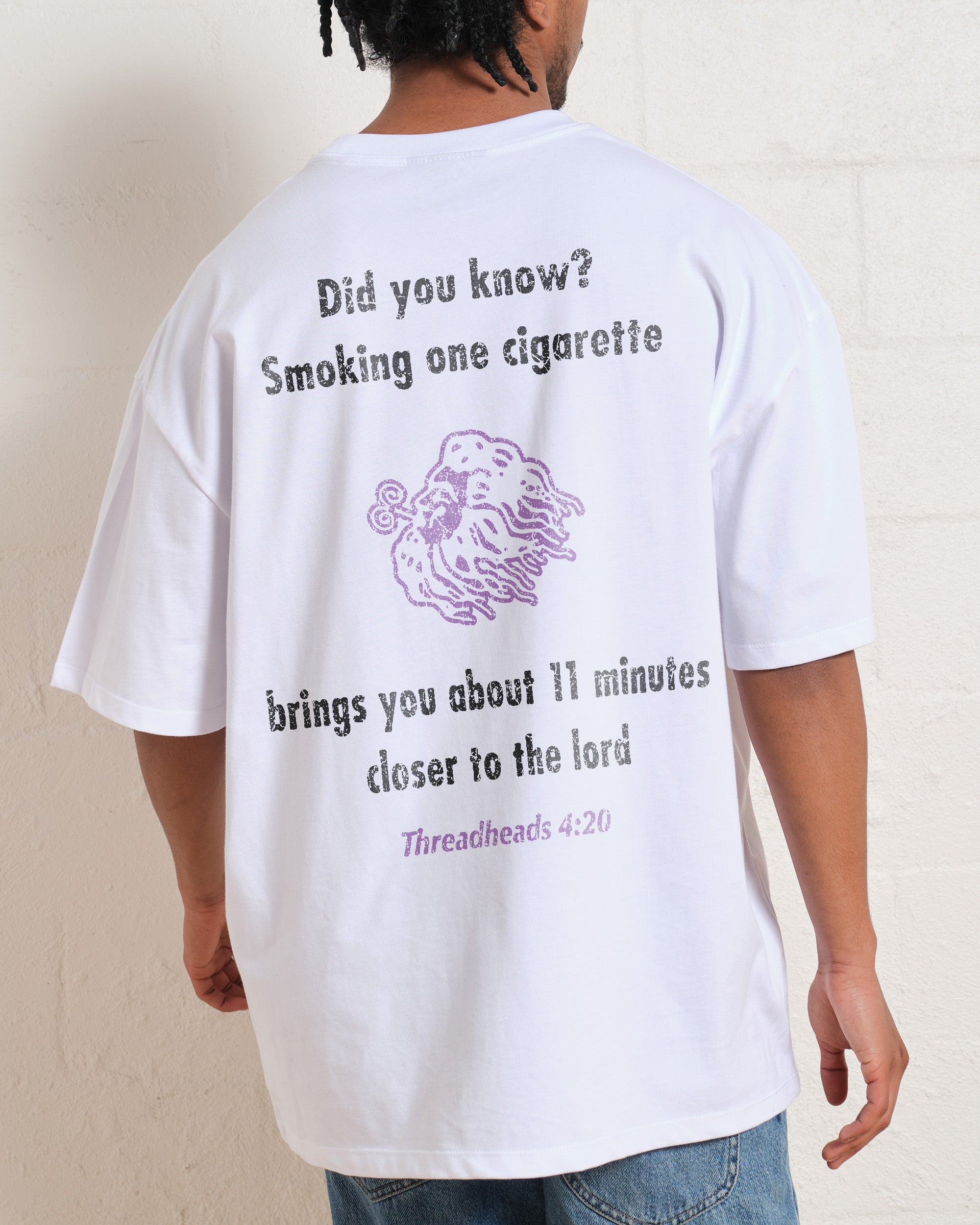 Closer To The Lord Oversized Graphic Tee Unisex 90s Boxy Fit 100% Combed Cotton
