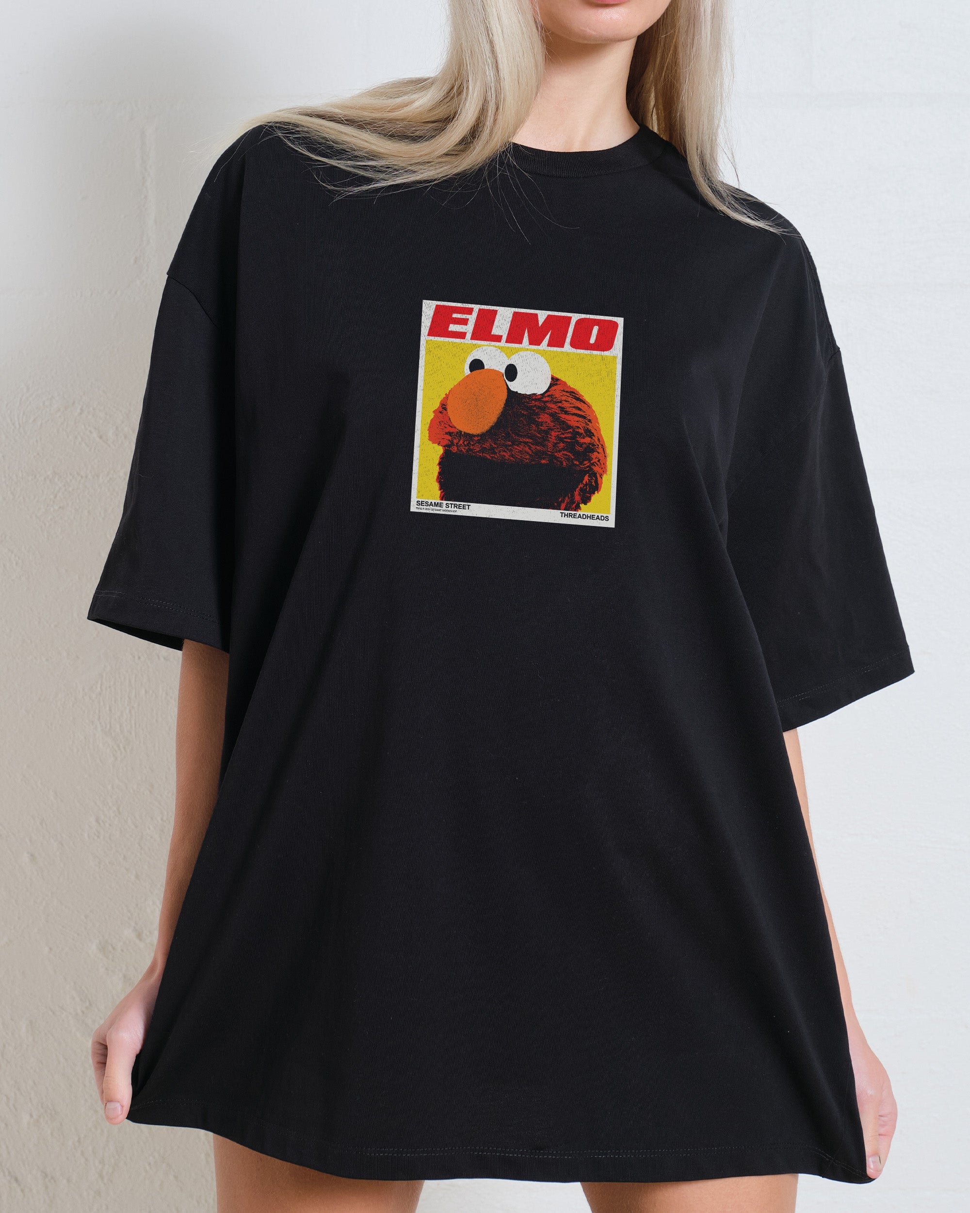 Elmo's Greatest Hits Oversized Graphic T-Shirt - Sesame Street Unisex Tee