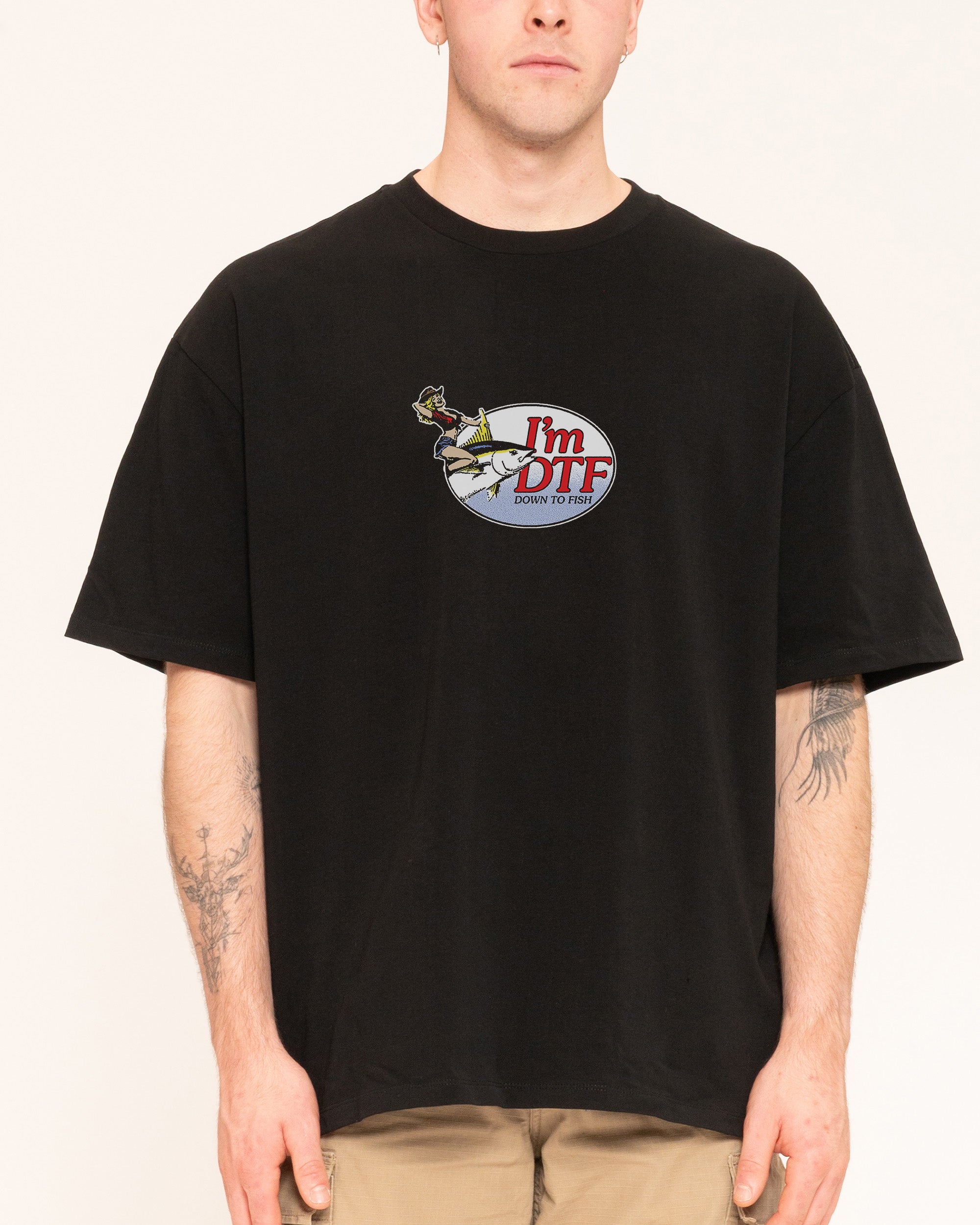 I'm DTF! Oversized Graphic Tee - Threadheads Unisex 90s Boxy Fit 100% Combed Cotton