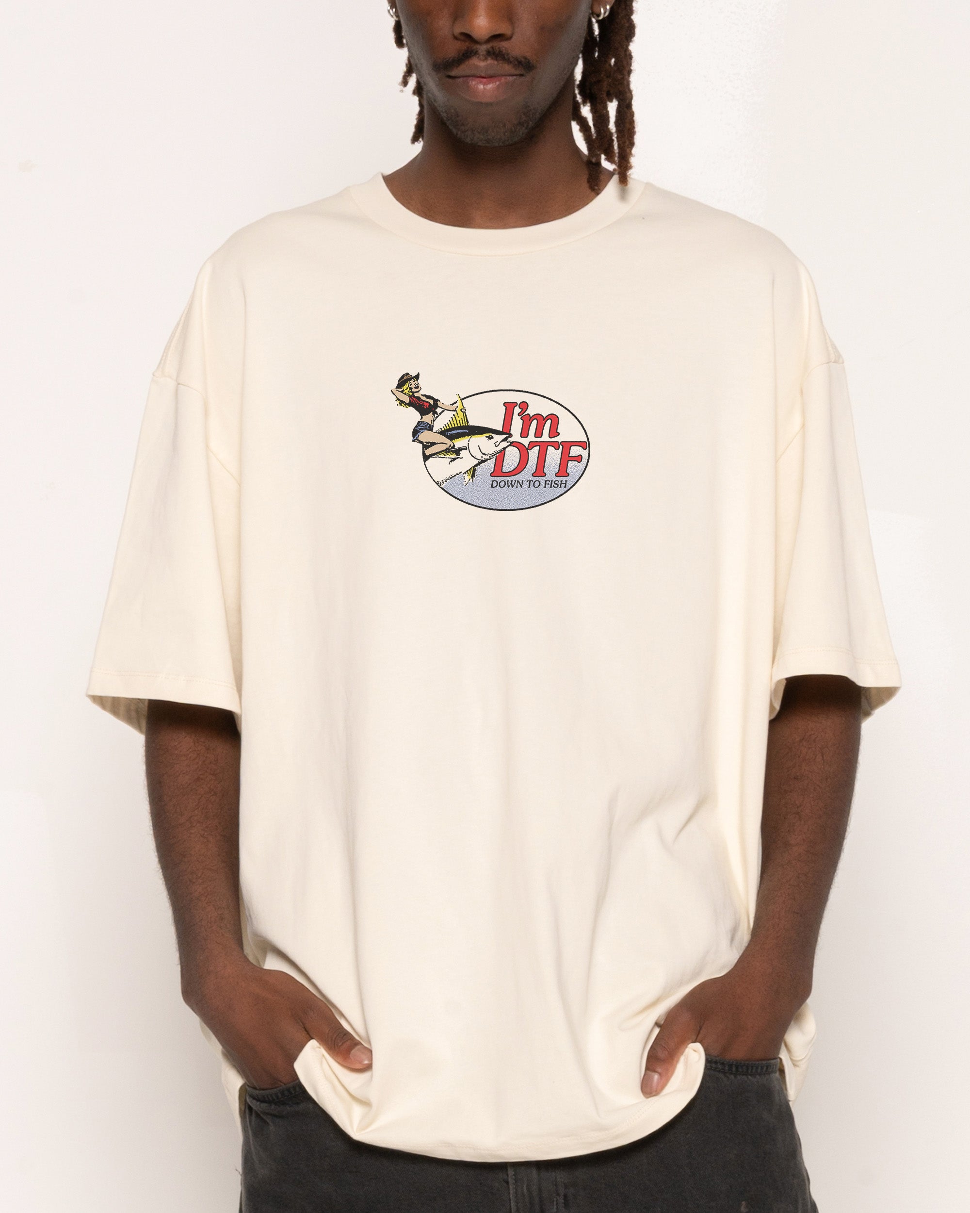 I'm DTF! Oversized Graphic Tee - Threadheads Unisex 90s Boxy Fit 100% Combed Cotton
