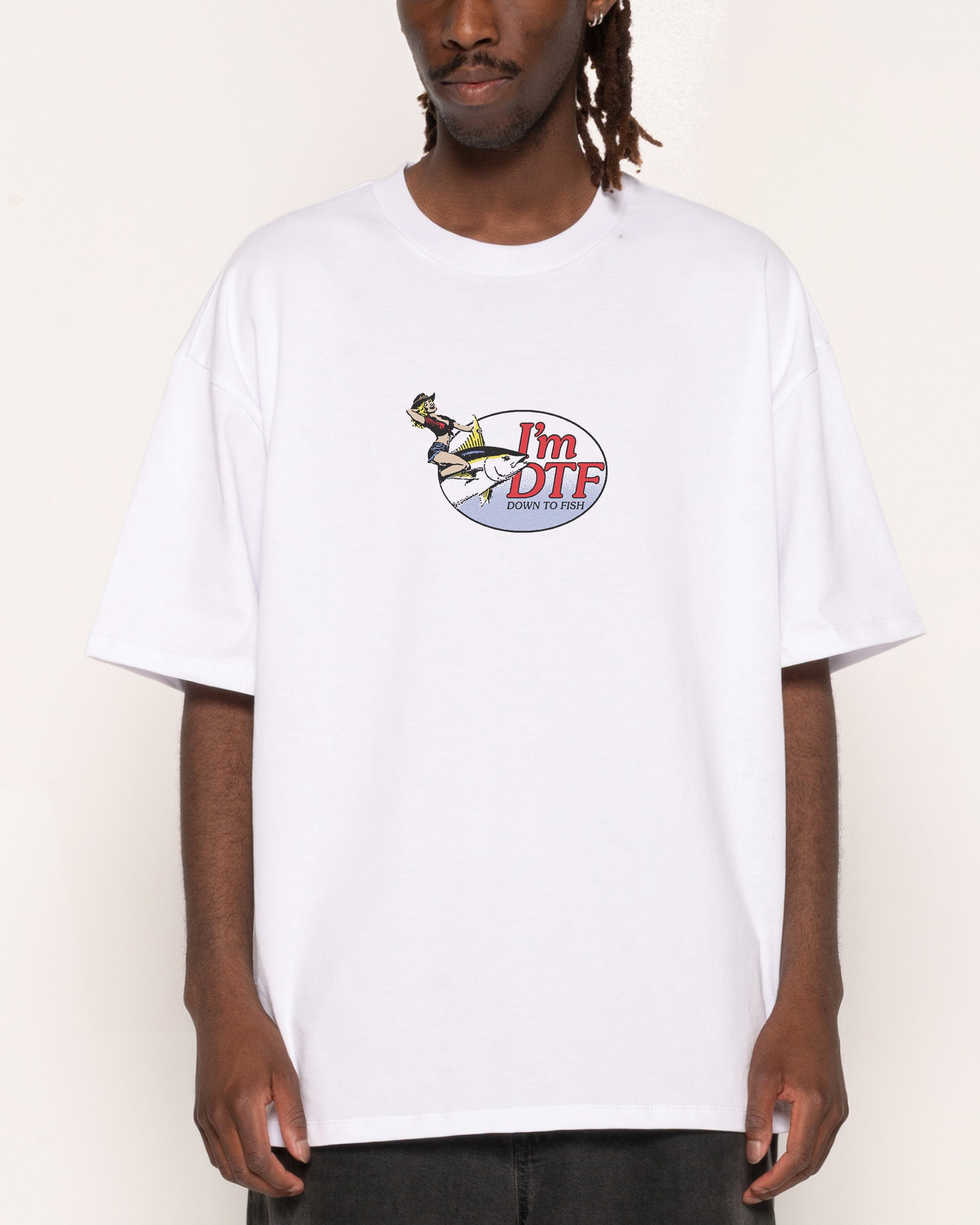 I'm DTF! Oversized Graphic Tee - Threadheads Unisex 90s Boxy Fit 100% Combed Cotton
