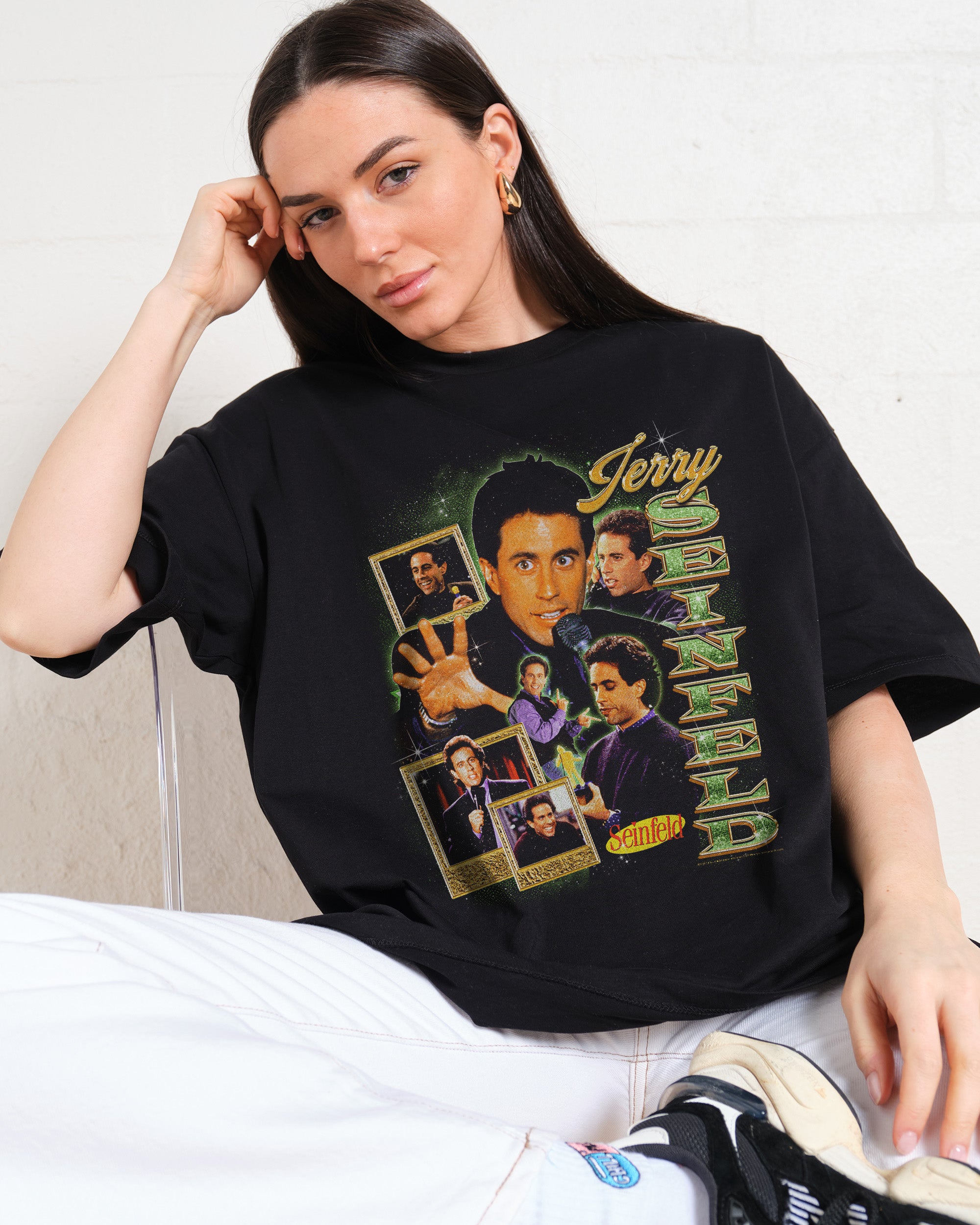 Jerry Seinfeld Oversized Graphic Tee Unisex 90s Boxy Fit 100% Combed Cotton