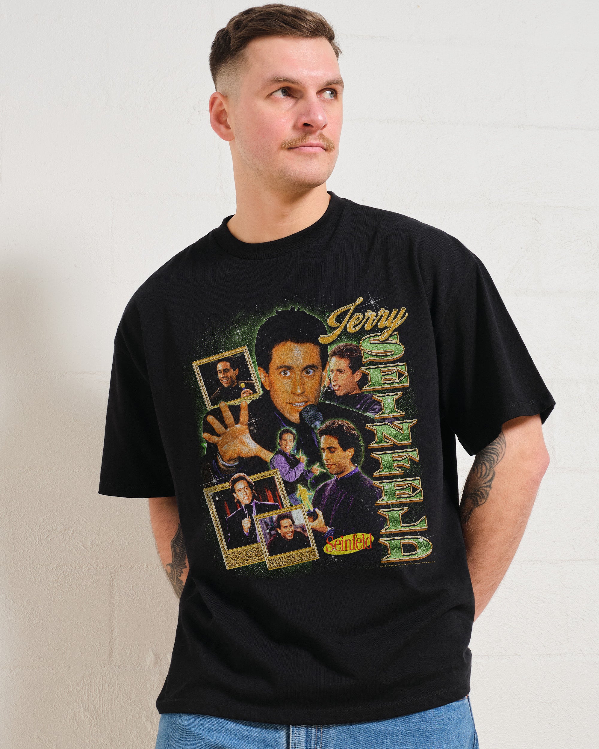 Jerry Seinfeld Oversized Graphic Tee Unisex 90s Boxy Fit 100% Combed Cotton