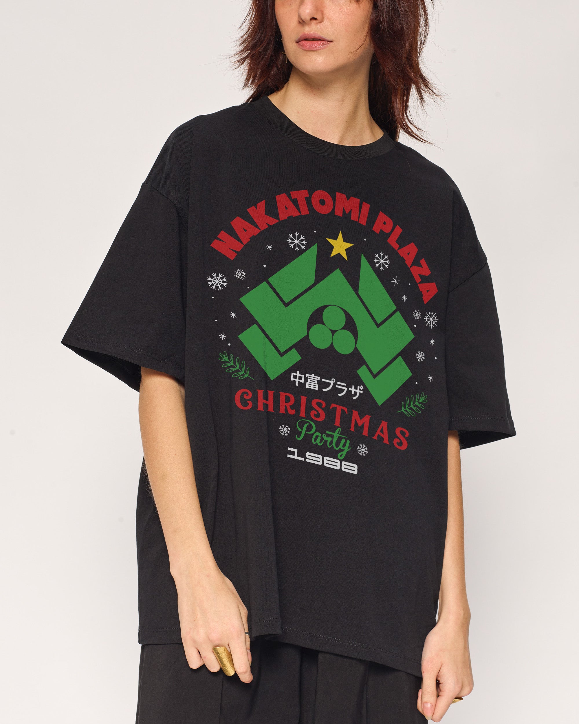 Nakatomi Christmas Party 1988 Oversized Graphic Tee - Threadheads 100% Combed Cotton