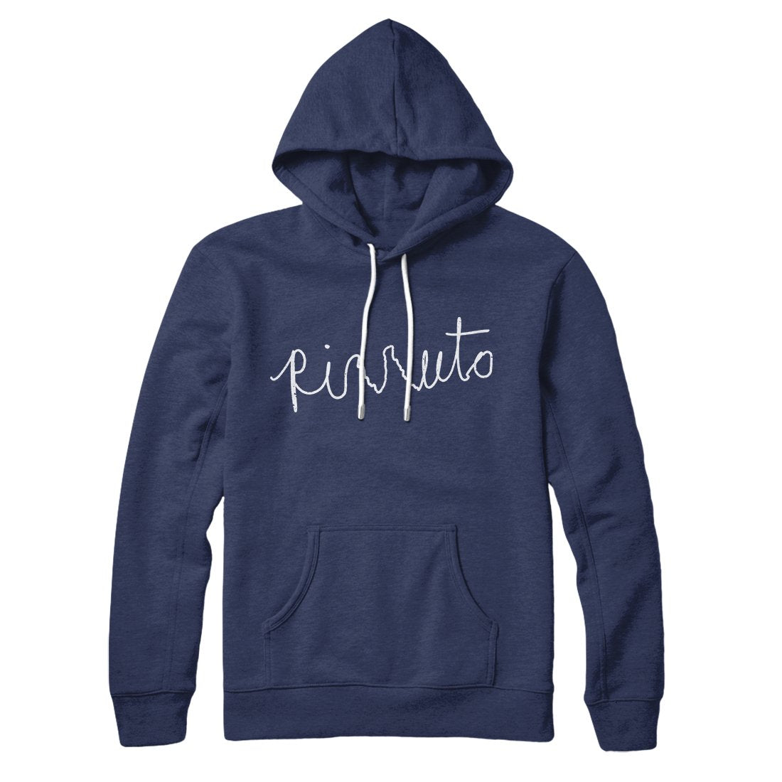 Rizzuto Cursive Unisex Hoodie - Cotton Polyester Pullover with Kangaroo Pocket