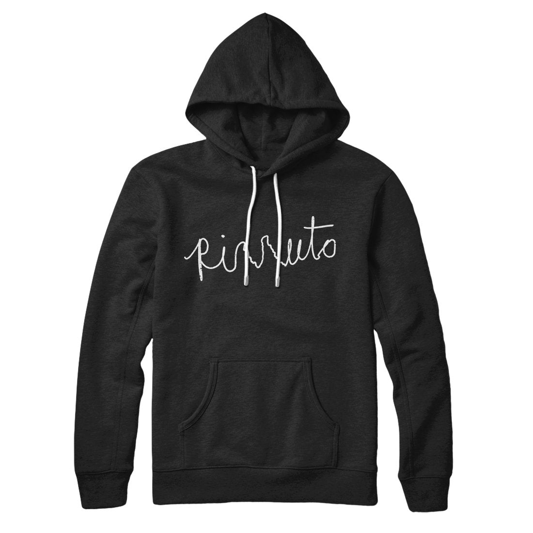 Rizzuto Cursive Unisex Hoodie - Cotton Polyester Pullover with Kangaroo Pocket