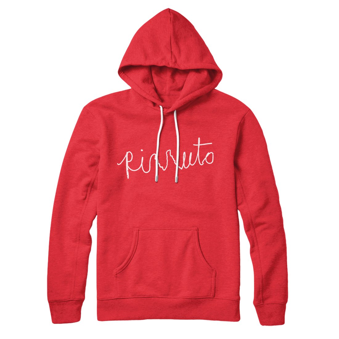 Rizzuto Cursive Unisex Hoodie - Cotton Polyester Pullover with Kangaroo Pocket