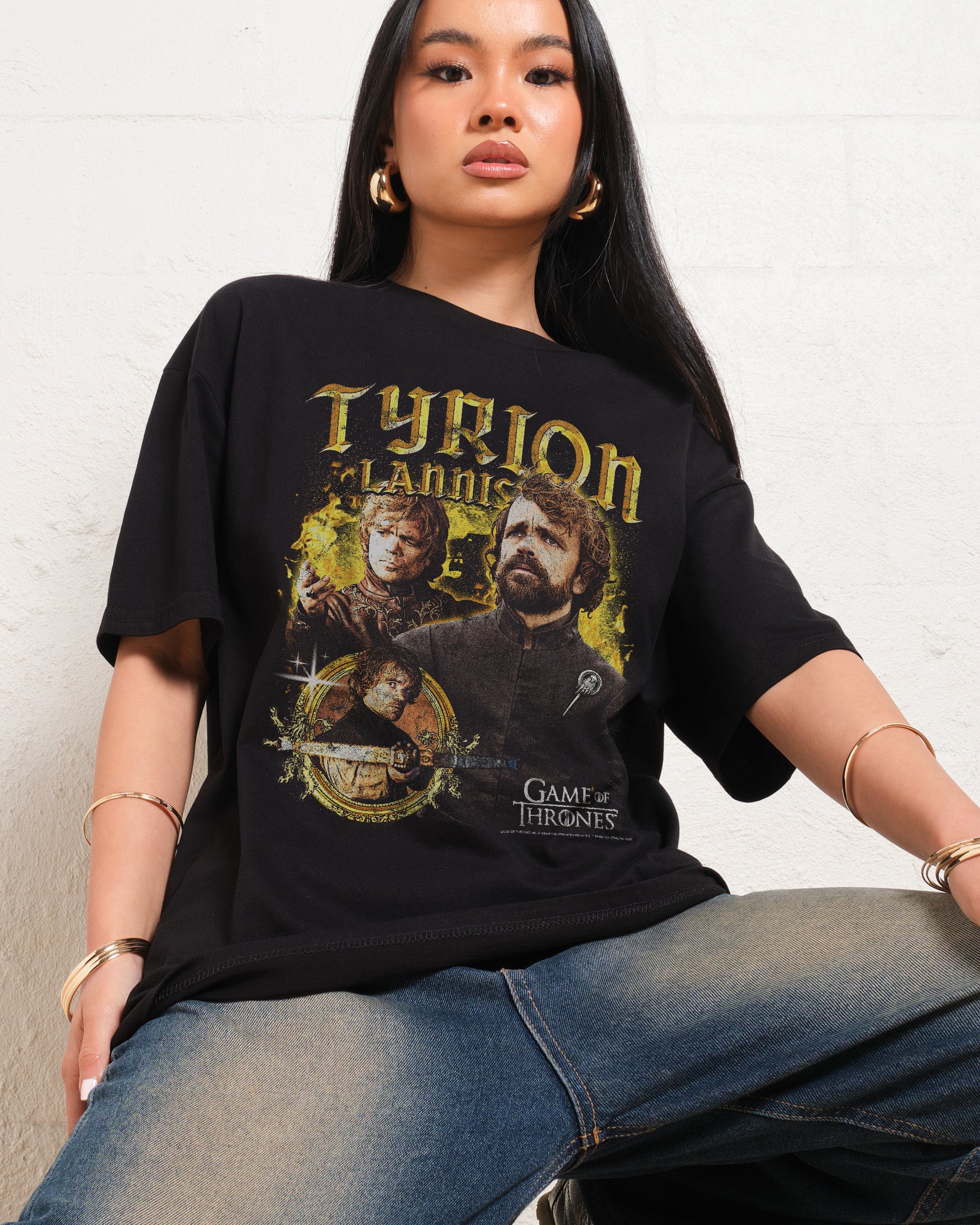 Vintage Tyrion Lannister Oversized Game of Thrones T-Shirt Unisex 90s Boxy Fit Cotton Tee